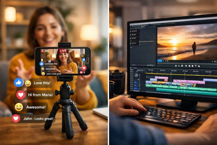 Ce diferențe există între Facebook Live și videoclipurile preînregistrate?