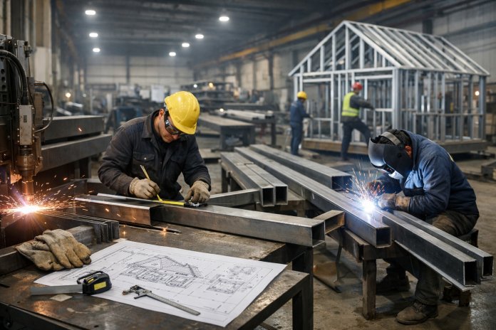 Cum arată procesul de fabricație al structurii metalice pentru o casă?