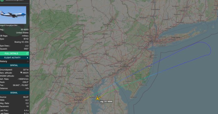 Avionul lui Trump a revenit din cursa către Davos din cauza unei defecțiuni electrice „minore”