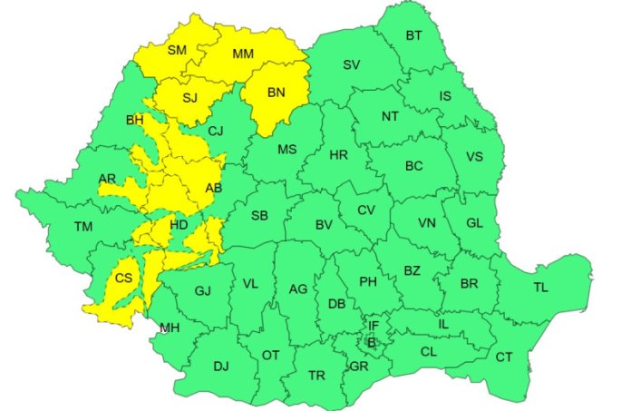 condiții meteorologice nefavorabile în cea mai mare parte a țării. ANM a anunțat coduri galbene pentru precipitații sub formă de ploaie, ninsoare, viscol și vânt puternic. Când va fi vreme mai caldă?